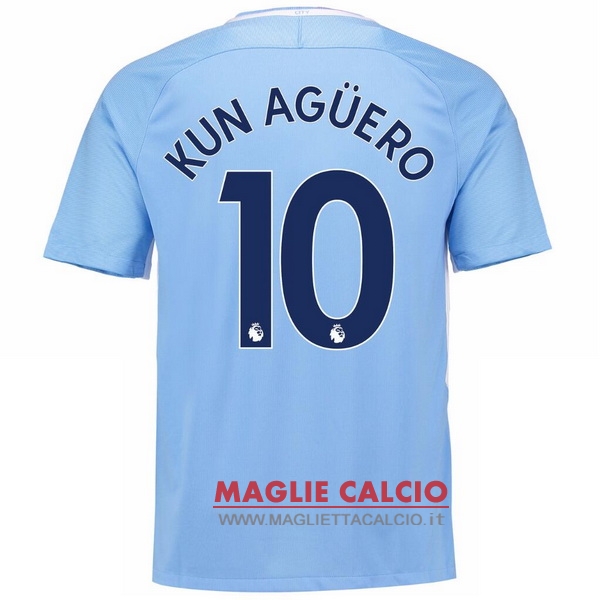 maglietta manchester city 2017-2018 kun aguero 10 prima